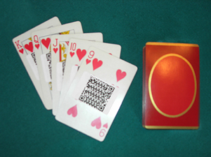 Playing cards with Digit-Eyes labels