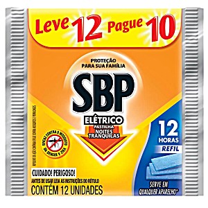 Inset Repelente Sbp Refil C/12 Past Inset Repelente Refil C/12 Past (7898024830429)