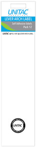 image of Unitac - Lever Arch Labels - White (pack of 12)