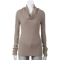 image of Apt. 9 Ribbed Cowlneck Sweater - Women's