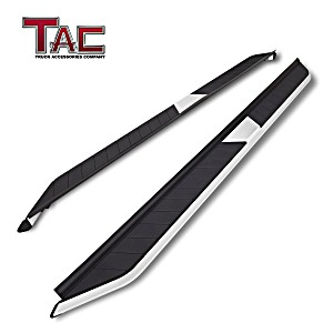 image of Tac Running Boards For 2004-2008 Ford F150 Supercrew Cab Truck Pickup Aluminum Black Side Steps Nerf Bars