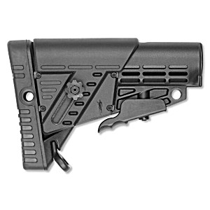 image of Caa Ar-15 Integrated Stock Adjustable Cheek Rest Polymer Black CBSCP [FC-]