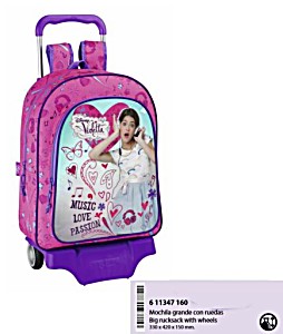 image of Safta Mochila Gde. C / Ruedas Violetta