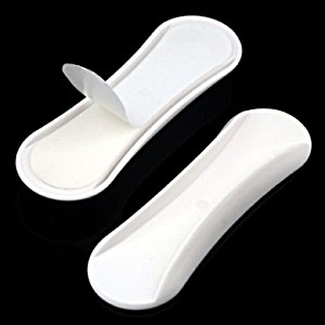 image of 1 Pair Of Adhesive Vivarium Sliding Glass Door Safety Handles Finger Pulls White