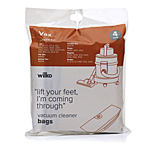 image of Wilko Vax Vacuum Cleaner Bags 4 Pack