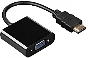 image of Hama 00054569 Video Cable Adapter HDMI Type a (standard) Vga (d-sub) + 3.5MM Black