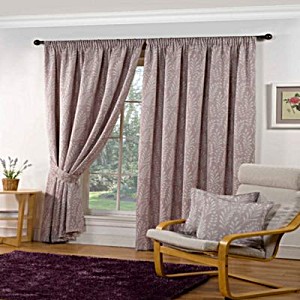 image of Sundour Marlborough Heather Lined Pencil Pleat Curtains