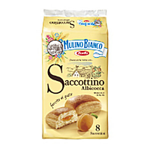 image of Mulino Bianco Saccottino All'albicocca In Confezione Da 8 Saccottini - 336 Grammi Totali