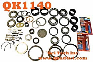 image of QK1140 Standard Rebuild Kit With 5 Synchro Rings For 1996-2007 GM NV4500