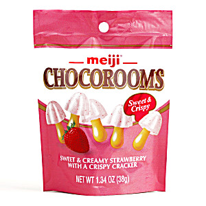 image of Meiji Strawberry Chocorooms 1.34 Oz Each (2 Items Per Order)