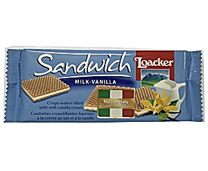 Loacker wafer vanilla 75g/28 (8000380005574)