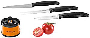 image of Delimano Brava Extreme Knife Sharpener Plus Knife Set 3PCS