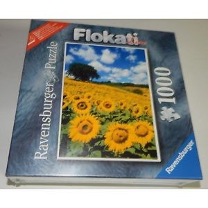 image of Ravensburger Sonnenblumenfeld, 1000 Teile Puzzle Flokati Line
