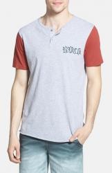 image of Rvca 'krak' Short Sleeve Henley T-shirt Athletic X-large