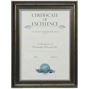 image of A4 Certificate Frame Pewter With Silver Inlay