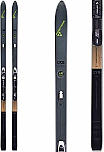 image of Fischer Men's Outback 68 Crown / Skin Mounted Cross Country Skis Without Bindings, Gray / Green, 169