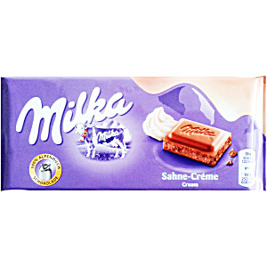 Milka gef?llte alpenmilch schokolade sahne-cr?me 100g (4025700001337)