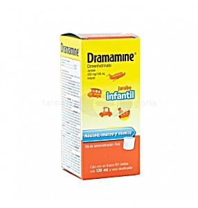 image of Dramamine 250MG / 100ML Jarabe Infantil Con 120 ML