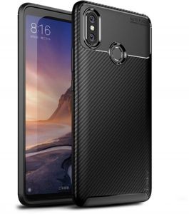 image of Xiaomi Mi Max 3 Ipaky Carbon Fiber Texture Pro Tpu Case Cover - Black.