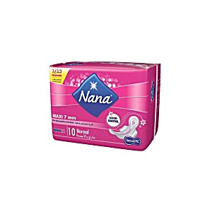 image of Nana Serviette Hygienique Clip Maxi Normal Rose Boite De 10