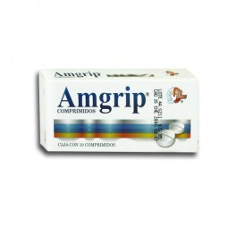 image of Amgrip 10 Comprimidos (paracetamol+cafeina+fenilefrina+clorfenamina+ Moroxidina) 300 / 50 / 5 / 4 / 100 MG