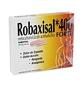 image of Robaxisal Forte 400 (metocarbamol / Acido Acetilsalicilico) 400 / 500MG