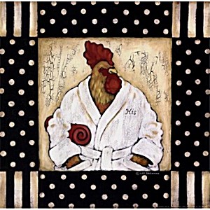 image of His Bird Bath Poster Print By Cat Bachman - 12 X 12 In.