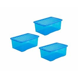 image of Wham Opbevaring Palle Deal Af 100-45 Liter Plastikkasser Med Lg