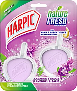 image of Harpic Toiletreiniger Wc-blok Nature Fresh Lavendel & Salie 2 X 40 GR