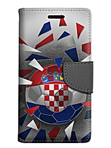 image of Motorola Moto E4 Wallet Case - Soccer Ball Croatia