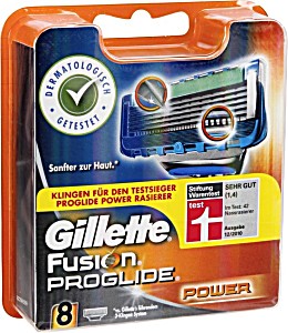 Бритвенные кассеты Gillette Fusion Power proglide 8шт 1уп (7702018010745)