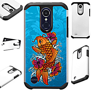 image of For LG Phoenix 4 | Phoenix 3 Case Hybrid Tpu Fusion Phone Cover (orange Koi Fish)