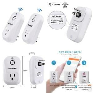 image of Smart Plug Skyroku Sm-pw701u Wi-fi No Hub Required Works With Alexa Echo Your