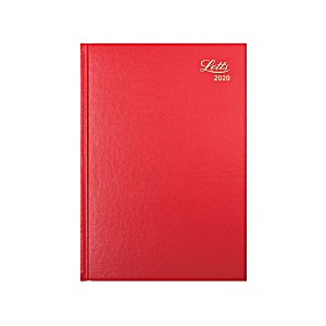 image of Letts 31X A5 Week To View Diary Red 2020 20-T31XRD - LT31XR20