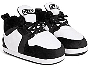 image of Uzzy Air Jam 14 Sneaker Slippers Black White Unisex Adult