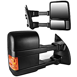 image of Dedc Ford F250 Tow Mirrors Fit For 99-15 Ford F250 F350 F450 Super Duty Towing Mirrors Manual Telescopic With Signal Lights Indicator