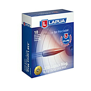 image of Lapua .338 Lapua Magnum 250GR Lock Base FMJBT Ammunition Box of 10 4318033