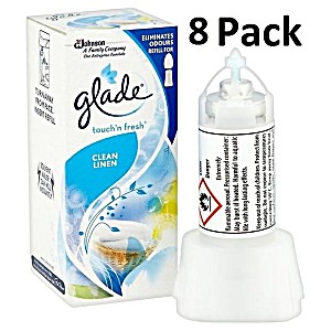 image of 8 X Glade Touch N Fresh Refill's 10ML - Clean Linen