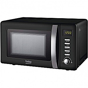 image of Beko Moc20200b 800W Microwave Oven With 5 Power Levels Retro Style 20L Black
