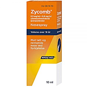 image of Zycomb Nesespray 0,5 MG / ML / 0,6 MG / ML 10 ML