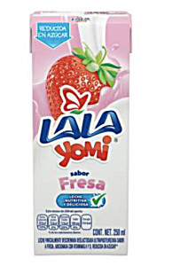 image of Caja Leche Yomi Lala Fresa De 250 ML Con 27 Piezas - Lala