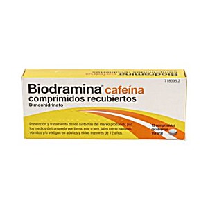 image of Biodramina Cafena 12 Comprimidos Recubiertos