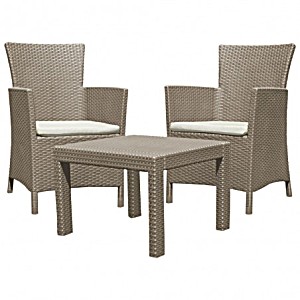 image of Allibert Garden Furniture Rosario Balcony Set - Cappuccino