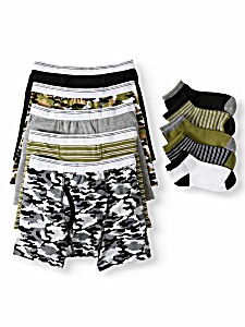 image of Wonder Nation Boys Underwear 5+5 Pack, Boxer Briefs & Socks (little Boys & Big Boys)