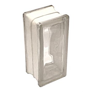 image of Glasbaustein Wolke Halbstein Weiss 19 X 9 X 8 CM