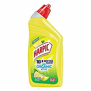 image of Harpic Organic Active Disinfectant Toilet Cleaner Liquid - Citrus, Kills 99.9% Germs, 500 ML