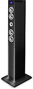 image of Bigben Sound Tower Tw9eq DJ / Schwarz / 60 Watt RMS / Equalizer Leds / Bluetooth, Aux-in, SD, Ukw