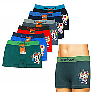 image of 12 Knocker Boys Boxer Shorts Seamless Transformer Spandex Kids Underwear S M L