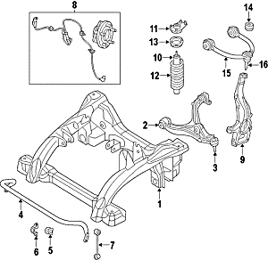 image of Genuine Oe Mopar Shock Absorber 68069661ab
