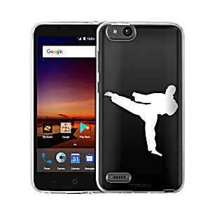 image of Zte Avid 4 Silhouette Martial Arts On Black Case